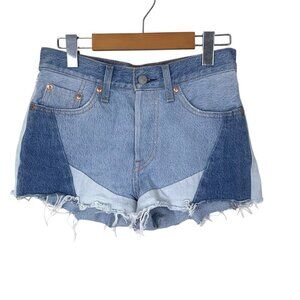 Levi's 501 Cut Off Patch Work Shorts Size 25